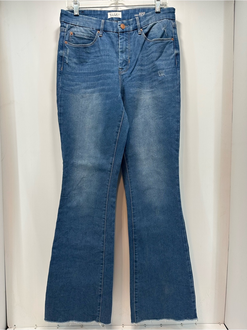 Nicole Miller Bootcut Jeans Size 8 SoHo High-rise Flare Raw Hem